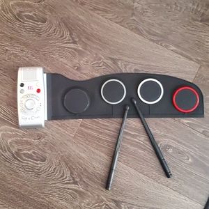Battery Operated Roll Up Drum Set - Silicone Mat for Adults and Kids